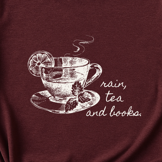 Rain, Tea And Books, T-Shirt