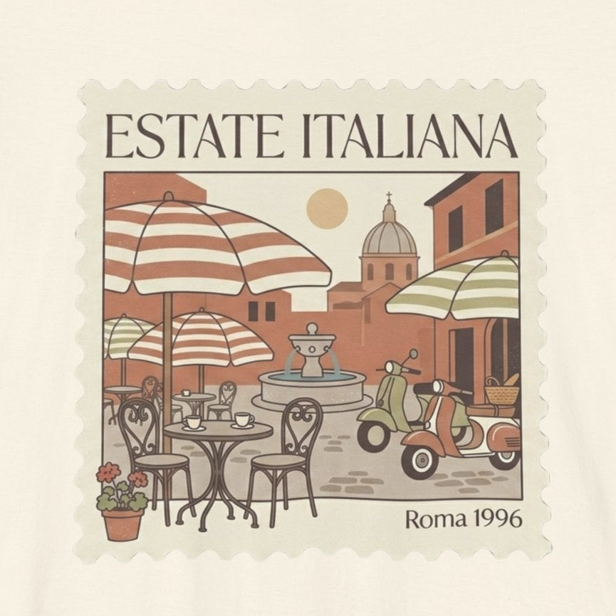 Roma Estate Italiana — Postage Stamp T-Shirt