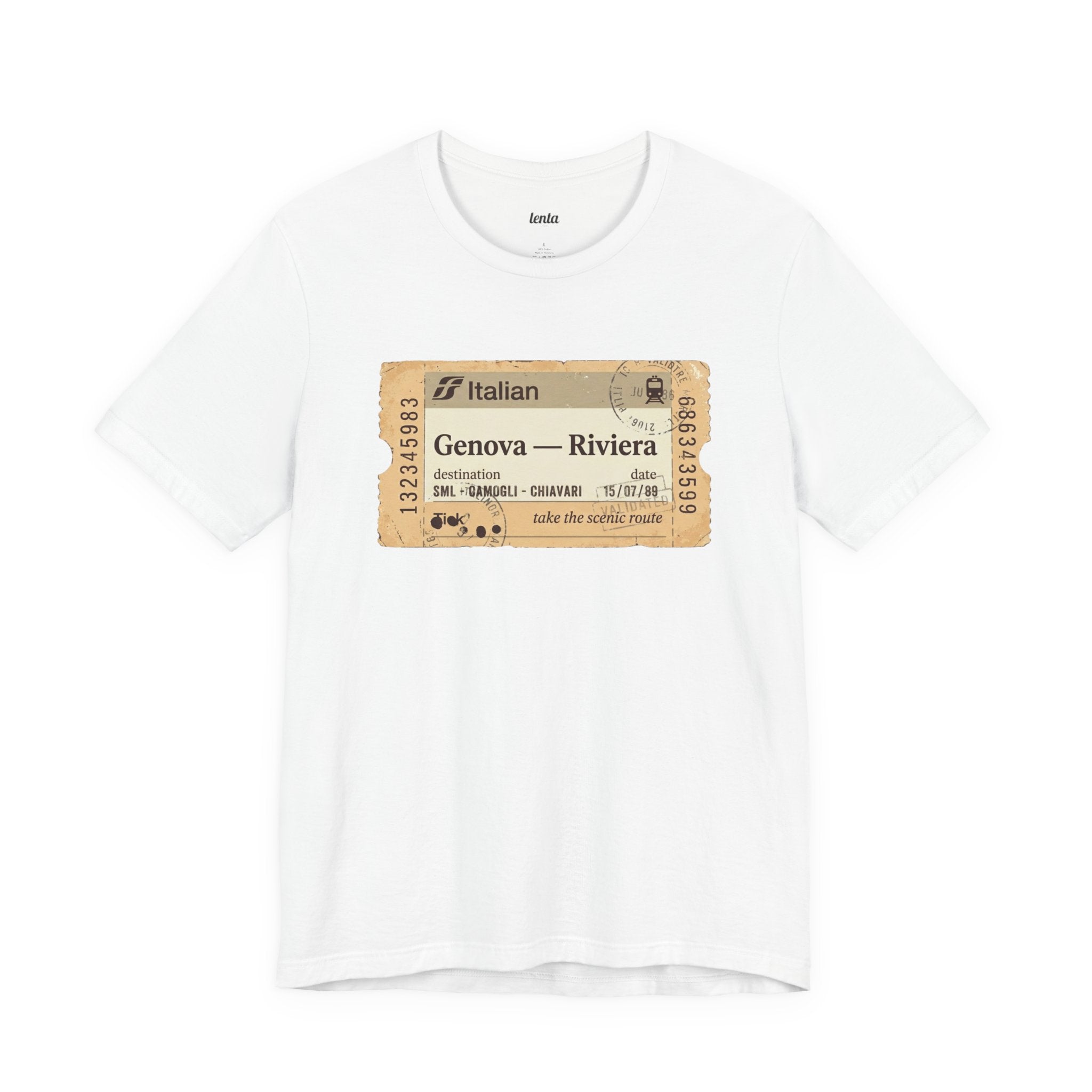 Riviera Train Ticket — Italian T-Shirt