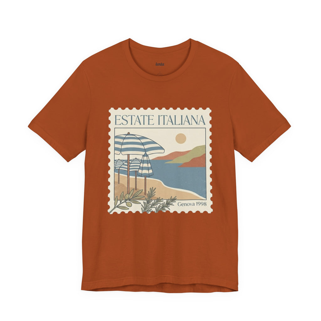 Genova Estate Italiana — Postage Stamp T-Shirt