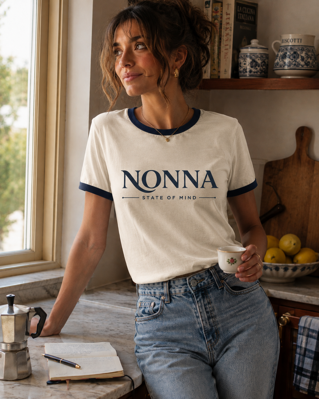 Nonna State Of Mind — Ringer T-Shirt