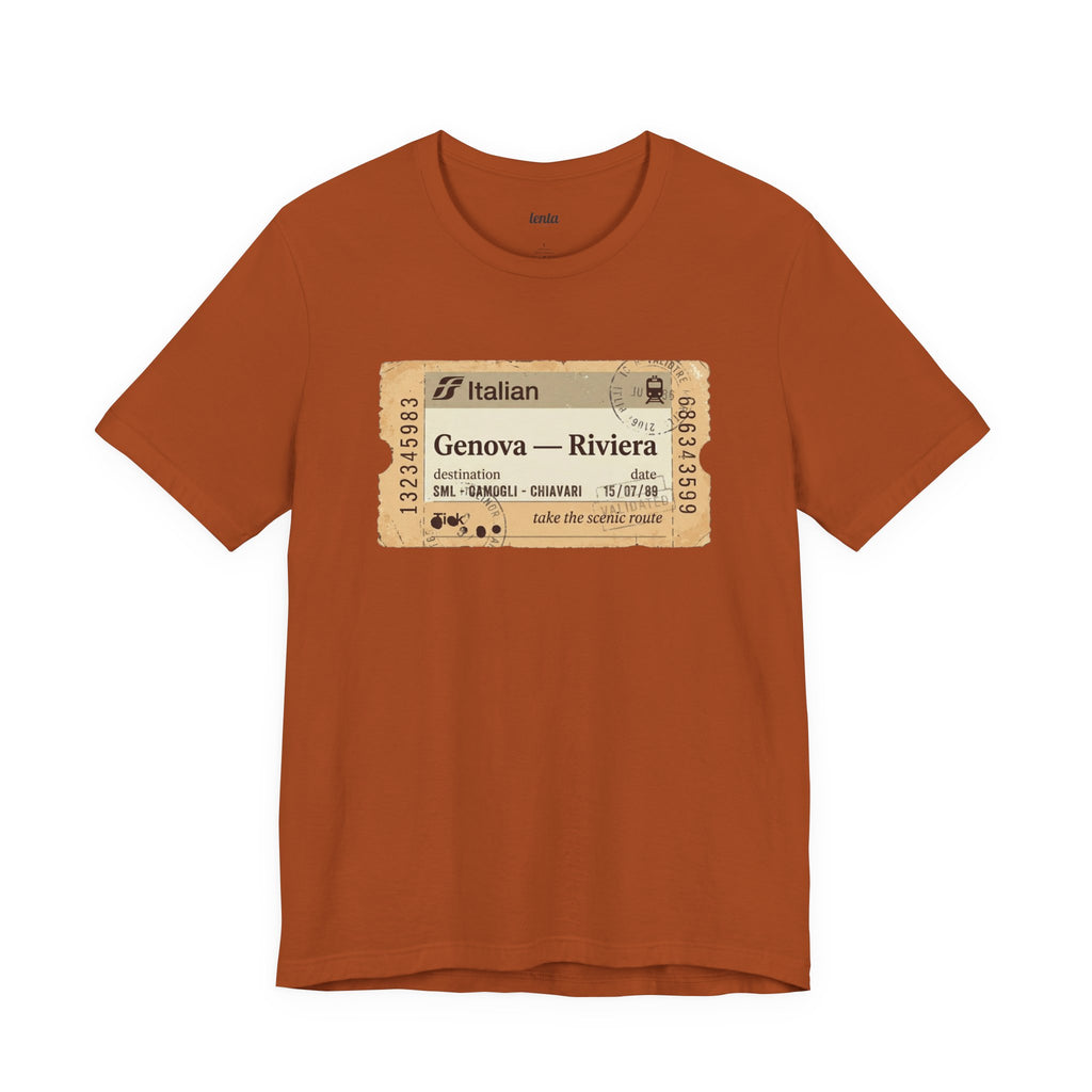 Riviera Train Ticket — Italian T-Shirt