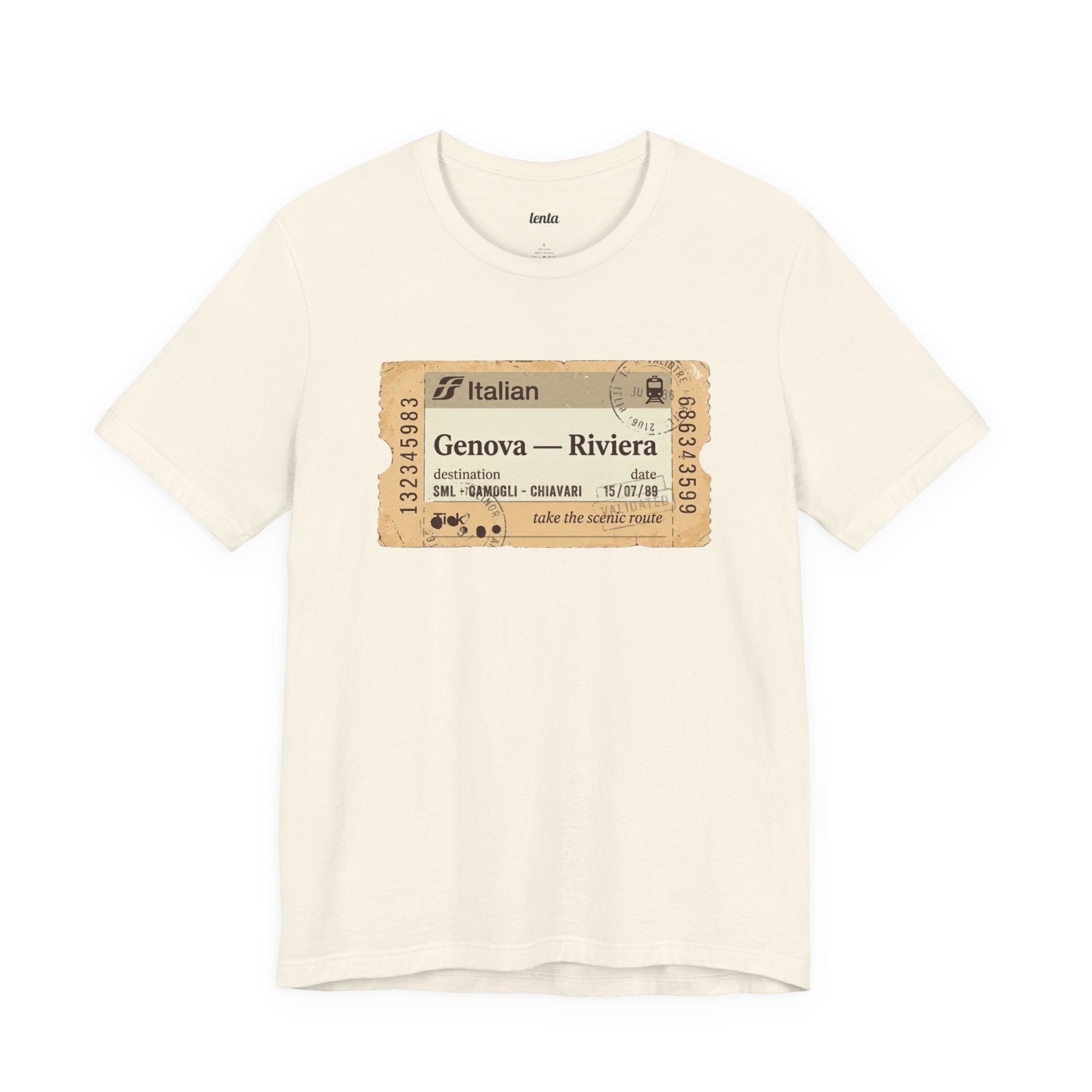 Riviera Train Ticket — Italian T-Shirt