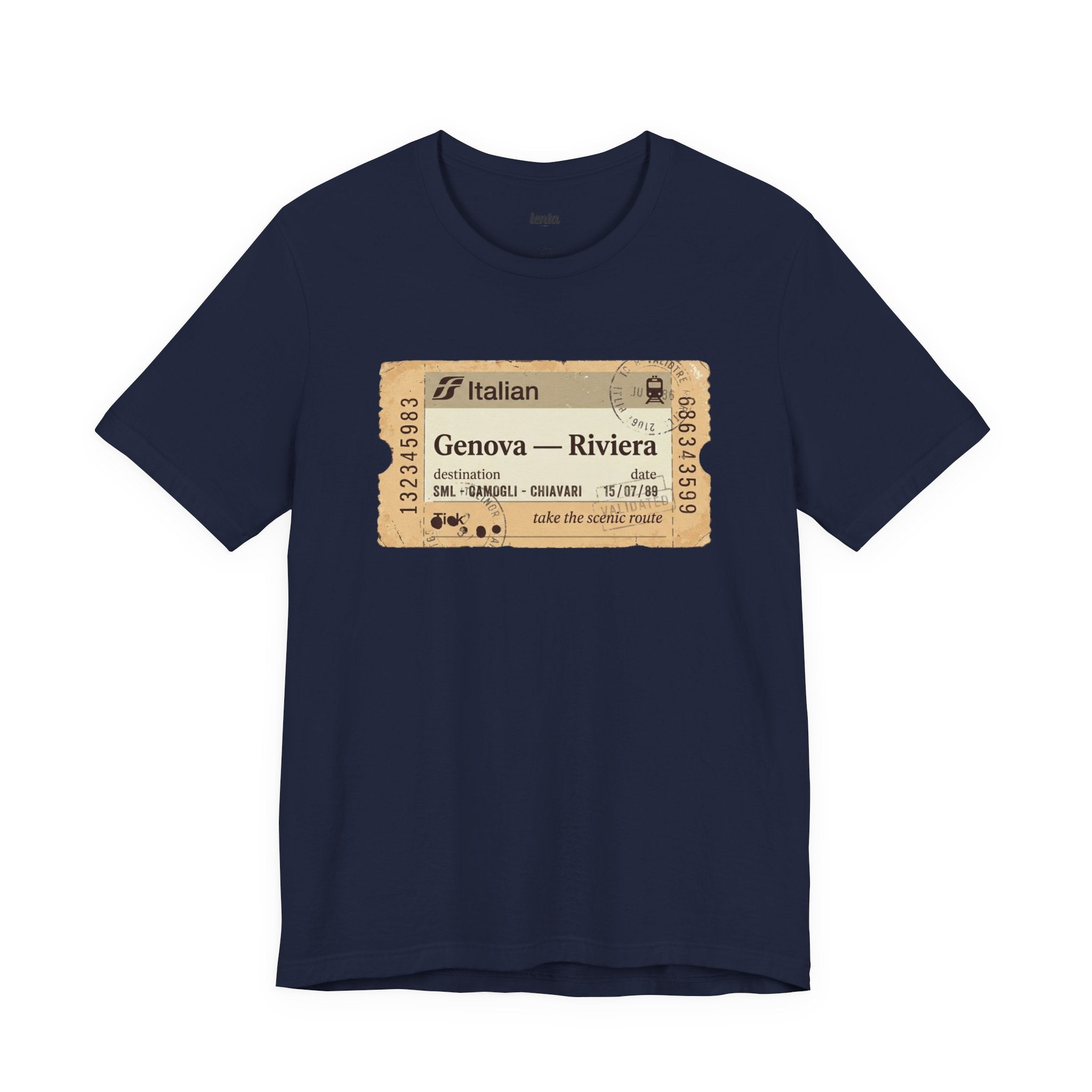 Riviera Train Ticket — Italian T-Shirt