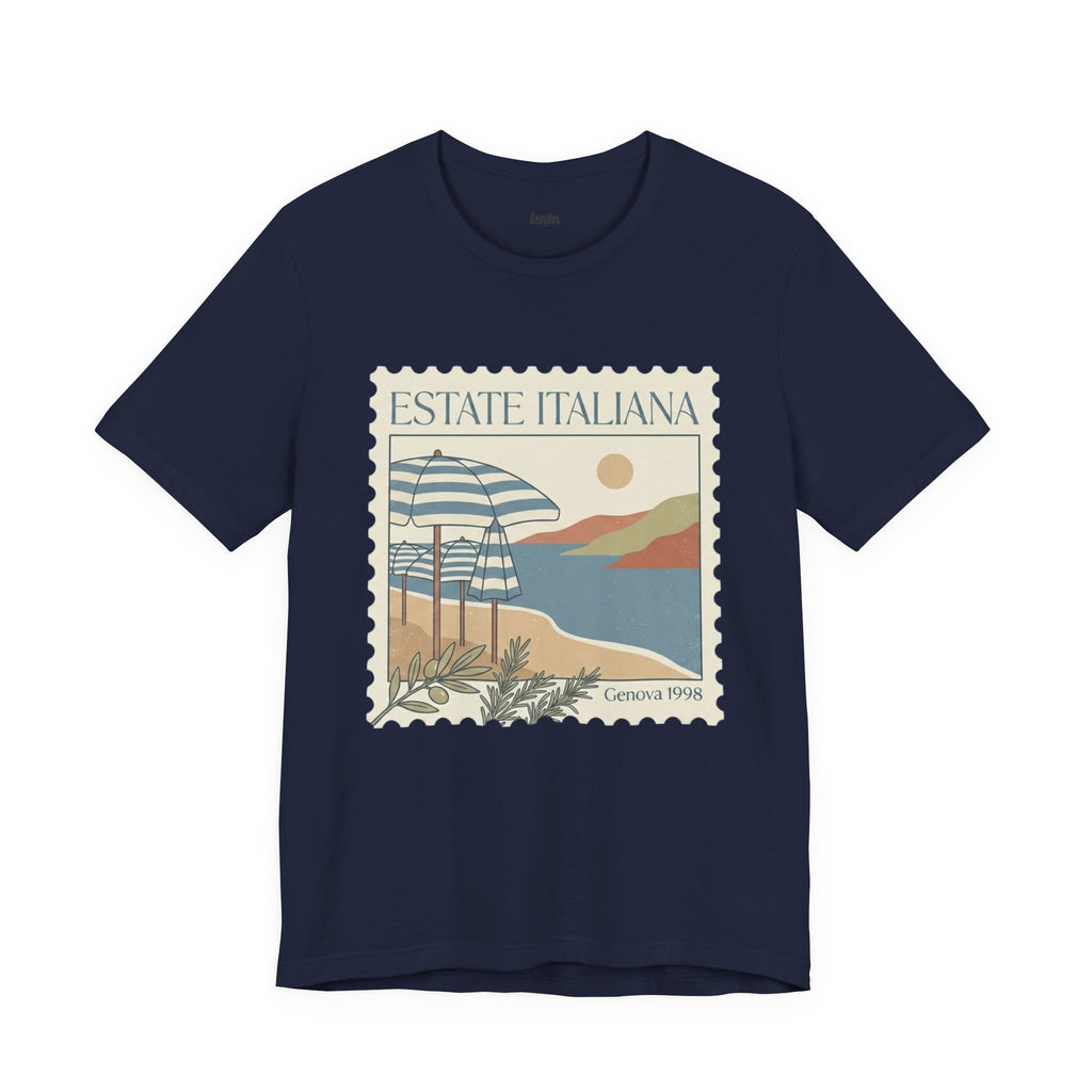 Genova Estate Italiana — Postage Stamp T-Shirt