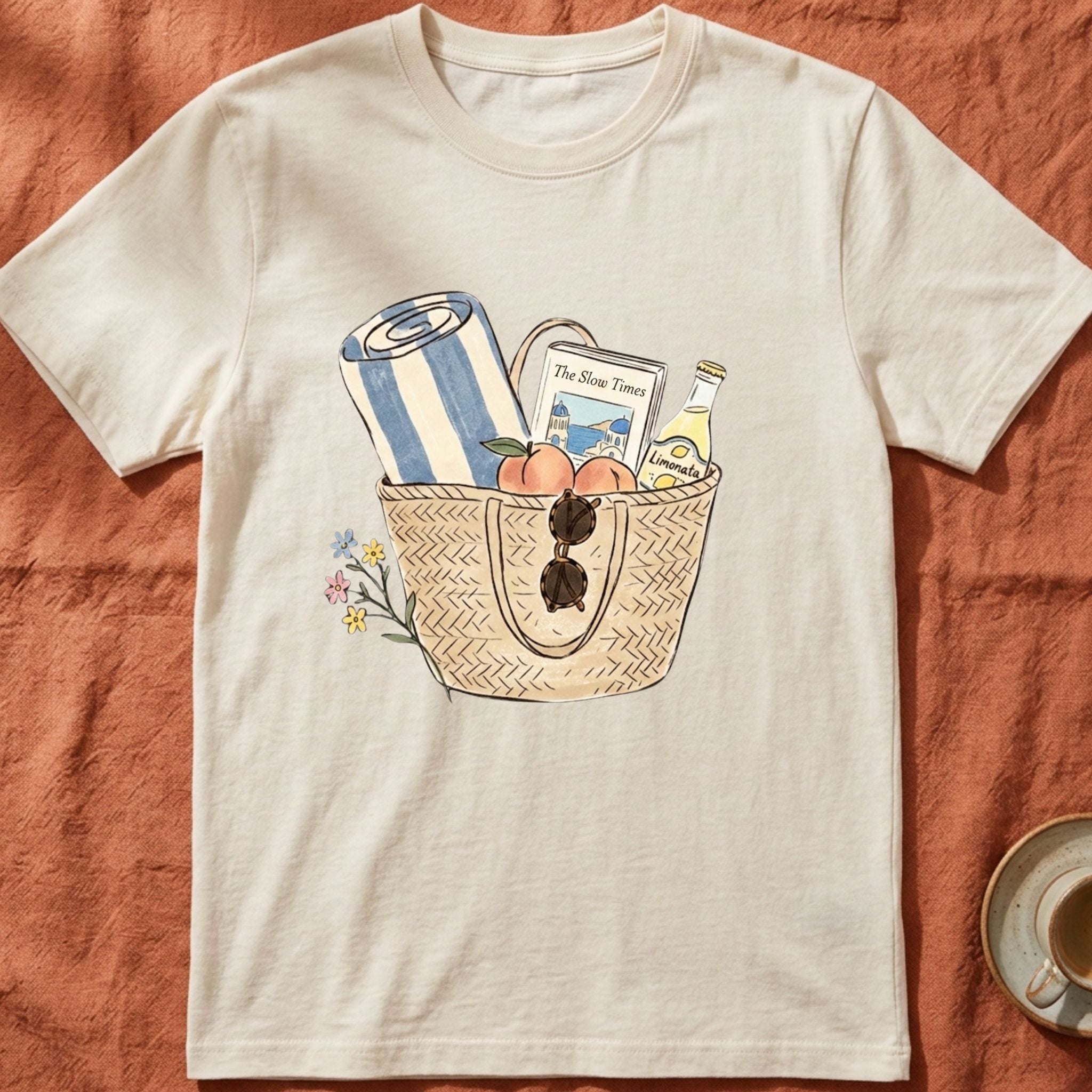 Seaside Picnic — Slow Living T-Shirt